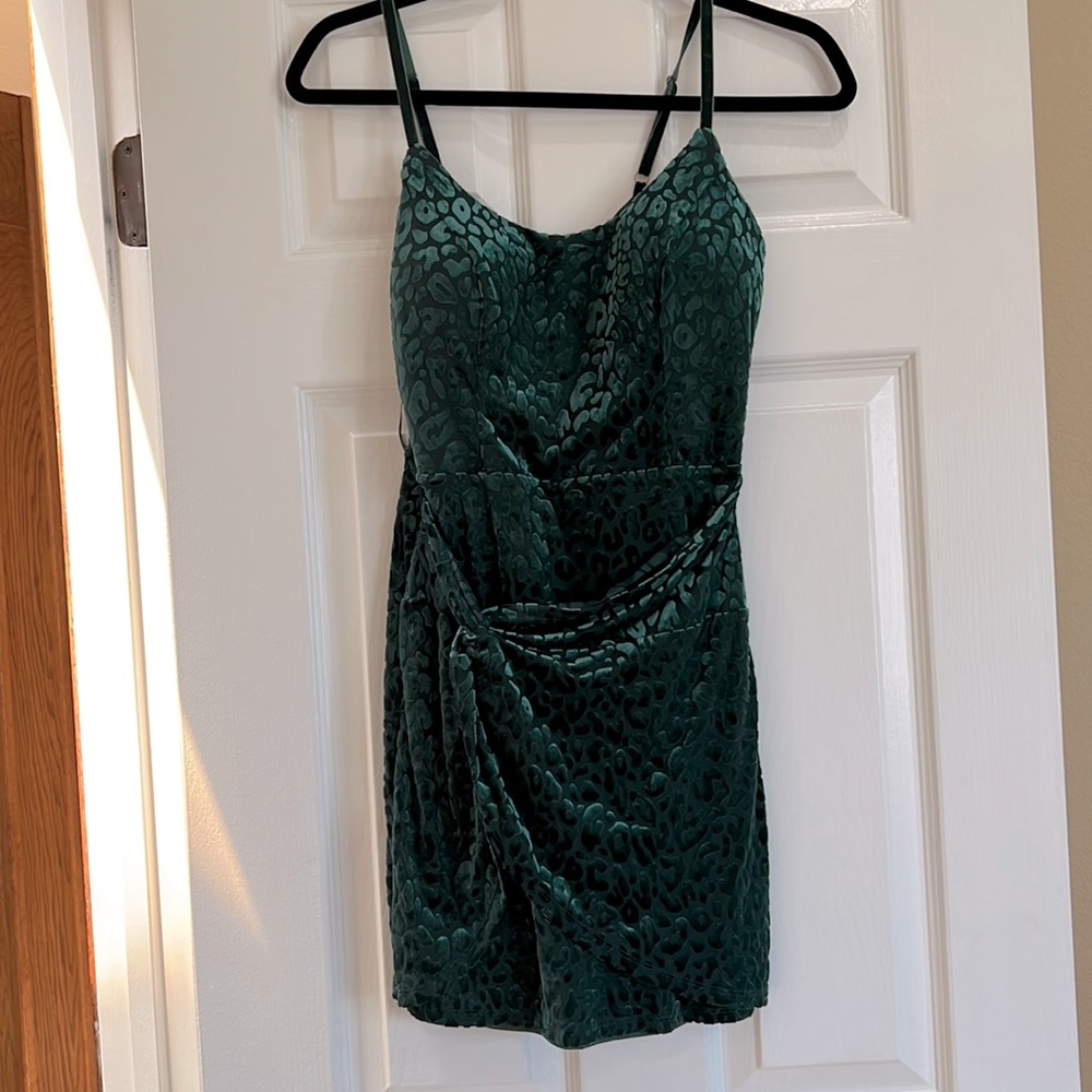 GBG velvet jacquard mini party dress